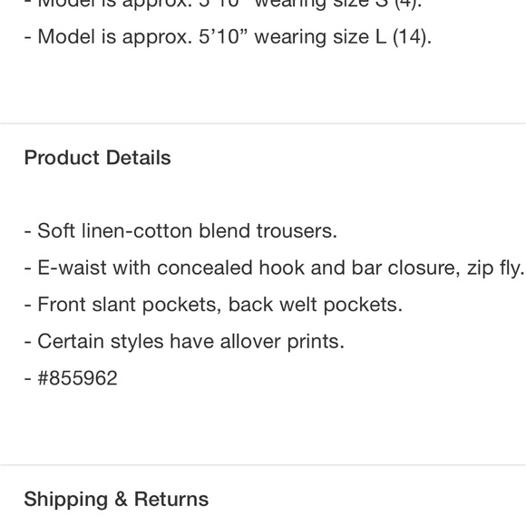 EUC GAP 365 High Rise Linen-Cotton Trousers. - Picture 6 of 8